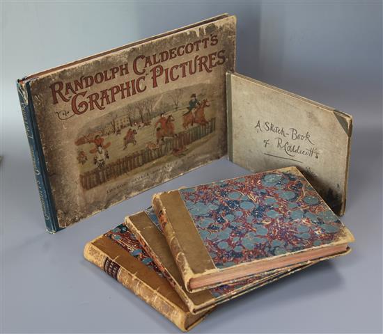 Caldecott, Randolph - Sixteen picture books, bound in 3 vols, including:-